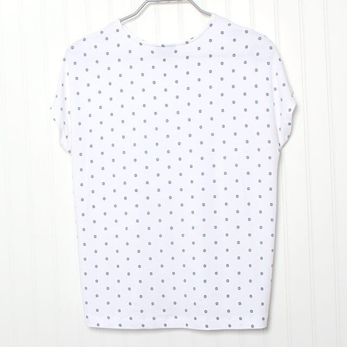 J Jill Wearever Collection White Blue Floral Crew Neck Short Sleeve Tunic Top Sm - Picture 8 of 10