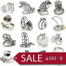 Male Chastity Belt Device Restraint Cage Ring Lock Bondage Stainless Steel