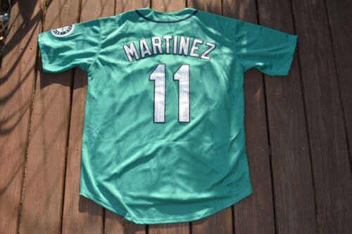 New! Edgar Martínez Teal Green Mariners Baseball Jersey Adult Men's Medium - Picture 1 of 2