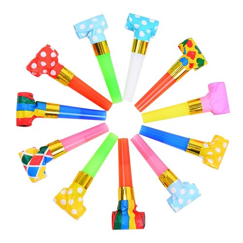 UUYYEO 30 Pcs Party Noisemakers Horns Blow Outs Whistle Blower Colorful Music...