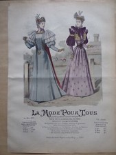 § gravure ancienne LA MODE POUR TOUS mai 1893