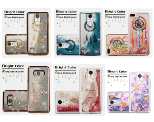 Clear Quicksand Glitter Case Cover FOR LG ARISTO MS210/LV3 / K8 2017 / Rebel 2 - Picture 1 of 10