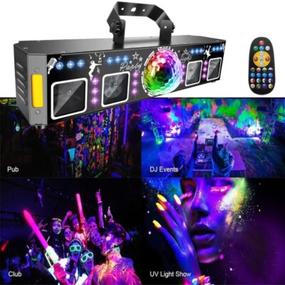 LED Laser Projektor DJ Party Strobe Beam Bühnenbeleuchtung RGB Disco Lichteffekt