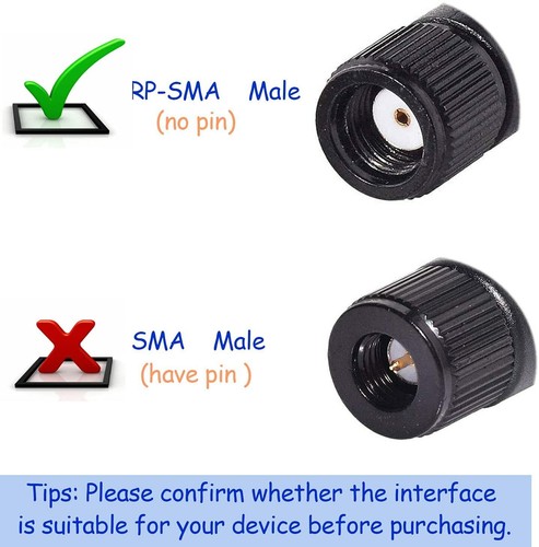 2-Pack RP-SMA Antenna 3dBi for WiFi 2.4GHz/5GHz Wireless Router Card USB Dongle - Photo 2/10
