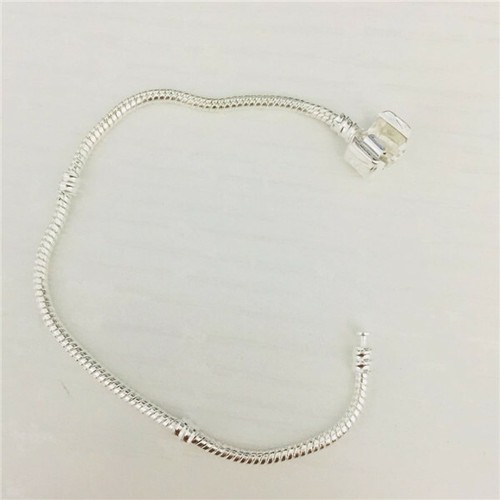 10pcs Silver Plated 3mm Snake Chain Fit European Beads Charm Bracelet 18cm-21cm - Picture 6 of 6