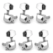 Acoustic Guitar String Tuning Pegs Machine Heads Tuners 3x3 Chrome Semiclosed ##