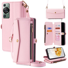 Girl Zipper Leather Card Shoulder Bag Flip Wallet Phone Case For iPhone/Samsung
