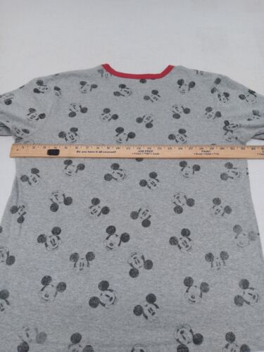 MAGLIETTA DISNEY DONNA EXTRA LARGE GRIGIO ROSSO RIFINITURA TESTA DI TOPOLINO MANICA CORTA - Foto 9 di 10