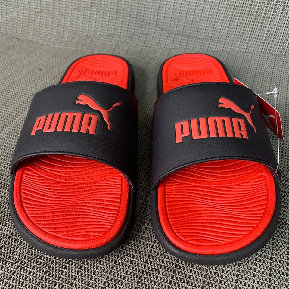Sandalias Puma Adultos Deslizables US 9 EUR 42 Rojo y Negro Cómodas Calzado Sin Cordones Foto 3 de 4