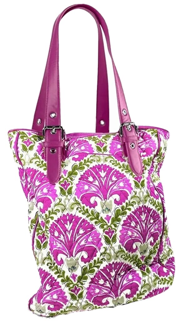 Vera Bradley Buckle Tote/ Purse in Julep Tulip - Plum  display picture 2