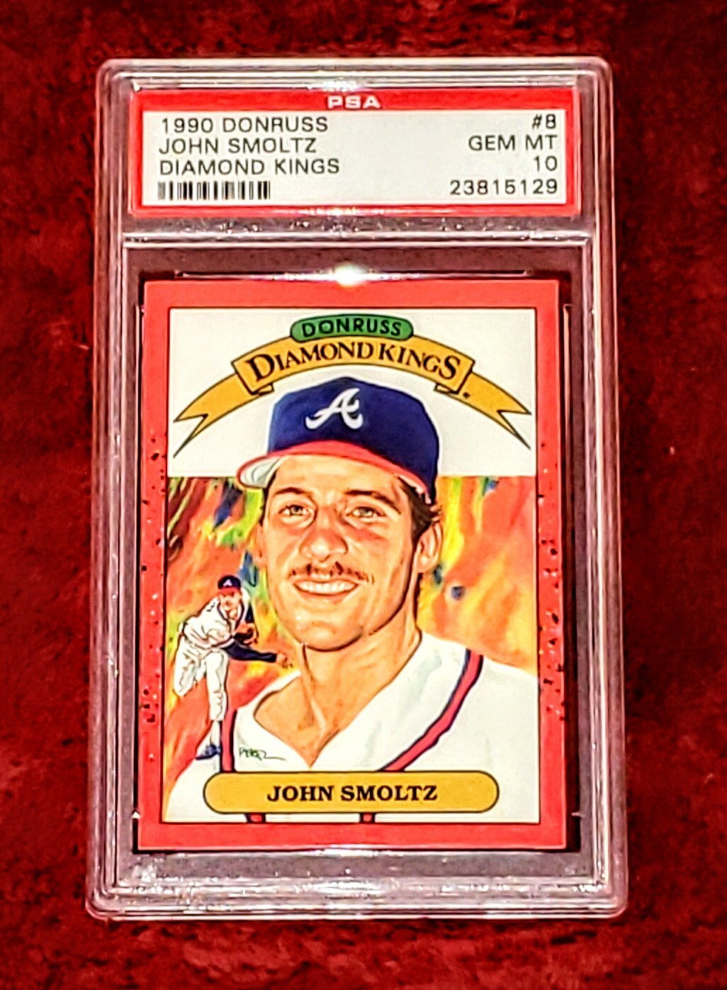 JOHN SMOLTZ 1990 DONRUSS DIAMOND KINGS #8 HOF BRAVES PSA 10 🔥GEM MT POP 28