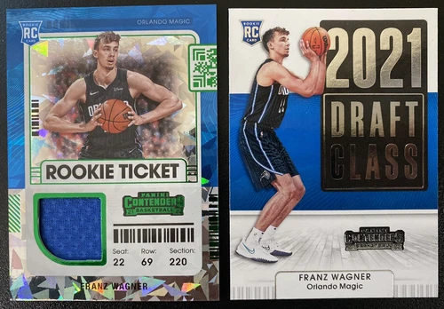 Franz Wagner 2022 Panini Contenders Rookie Ticket Swatch Patch Cracked Ice SP 2