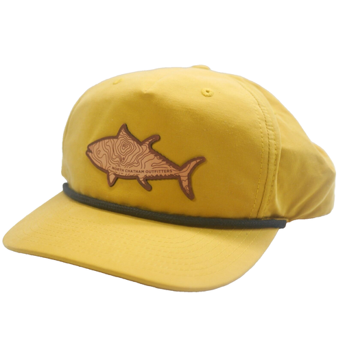North Chatham Outfitters Yellow Snapback Rope Hat Cap Tuna Fishing Outdoor