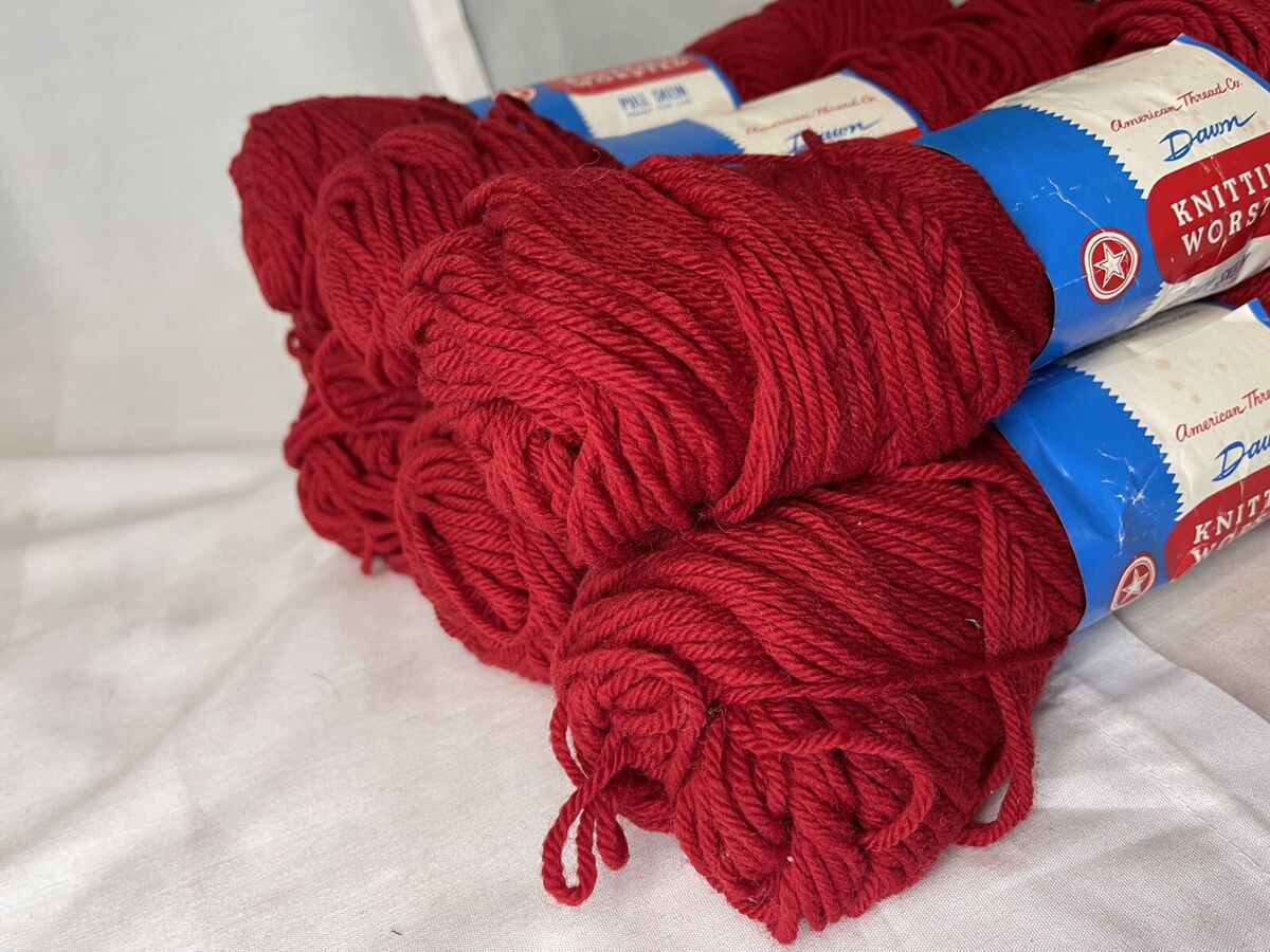 7 Skeins American Thread Co. Dawn Knitting Worsted Vintage V 7 Skeins American Thread Co. Dawn Knitting Worsted Vintage V