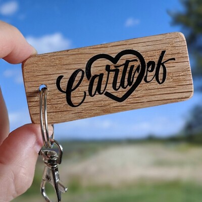 Cartref (Home), Welsh Language Key Chain, Handmade, Oak Wood, Wales, Cymru