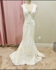 New Vera Wang Malory lace wedding dress $4190 Size