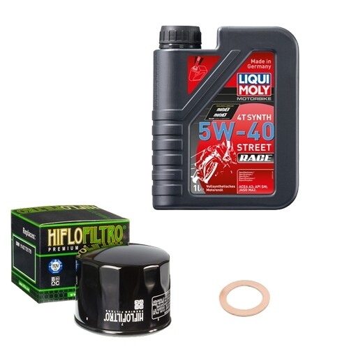 Hiflo ÖLfilter Set Lm 5W-40 Race 1L FüR Bmw S 1000 Xr Abs Dtc 2X10/K49 Bj.2017-image