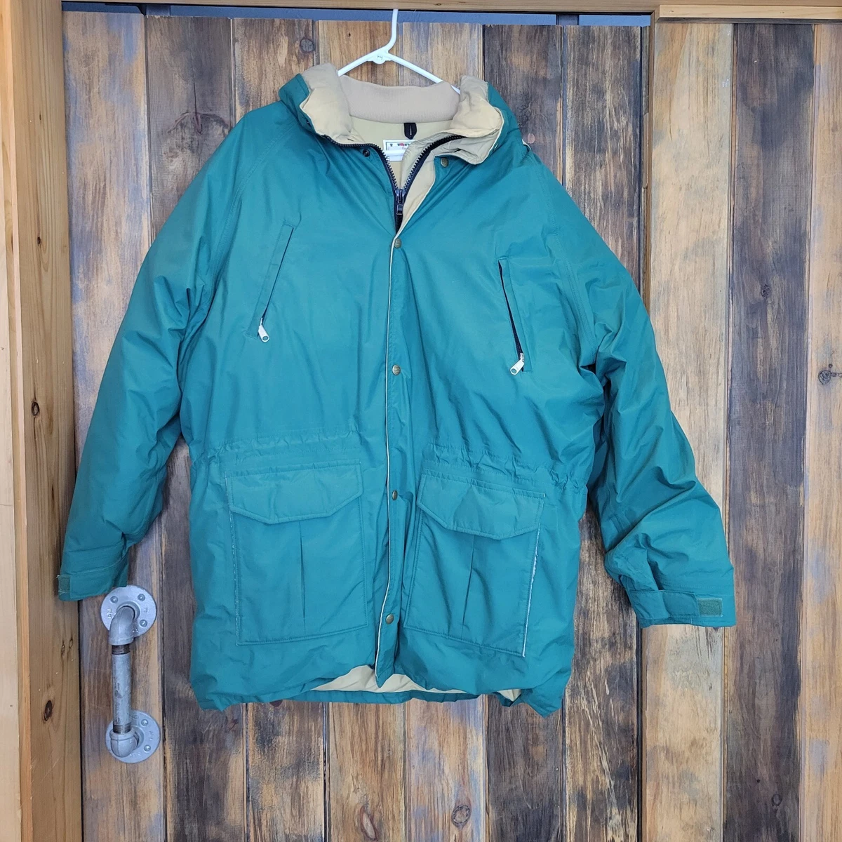 Vintage LL Bean Maine Warden Parka Jacket Gore-Tex 80's Mens Size XL Tall Green