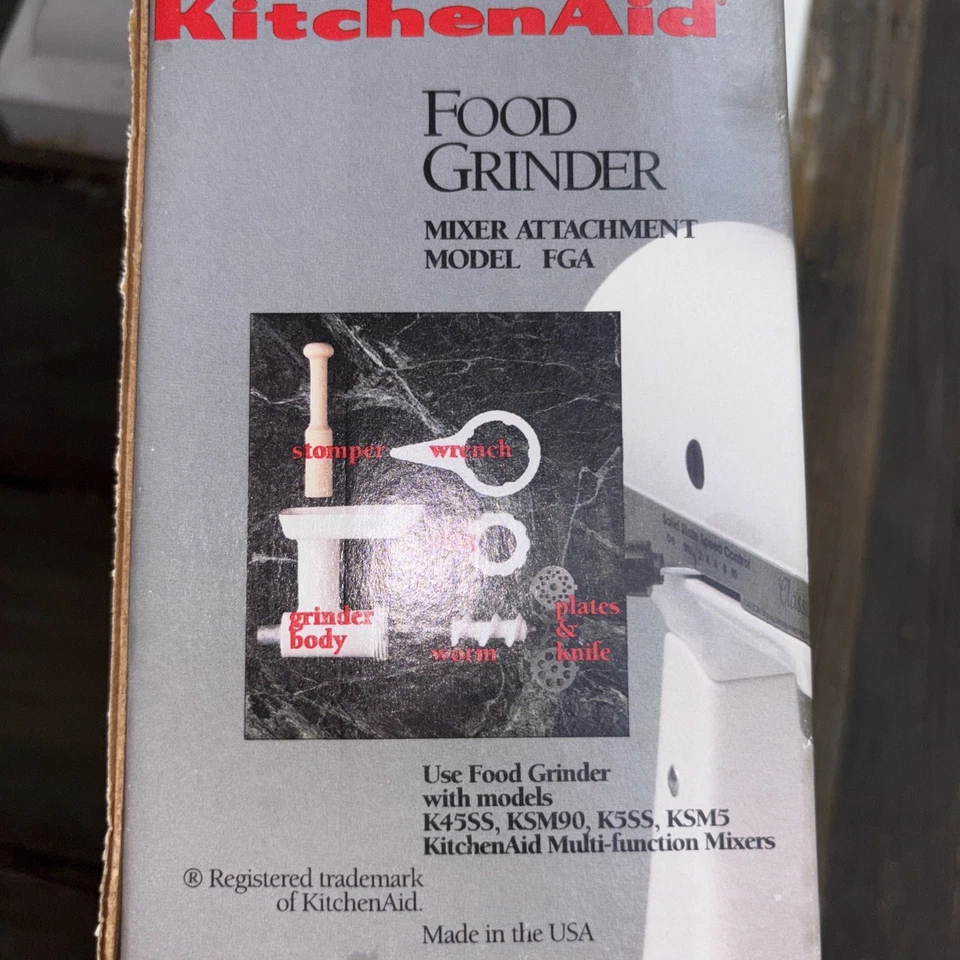 KitchenAid Meat Food Grinder Stand Mixer Attachment White - Image 2 of 2