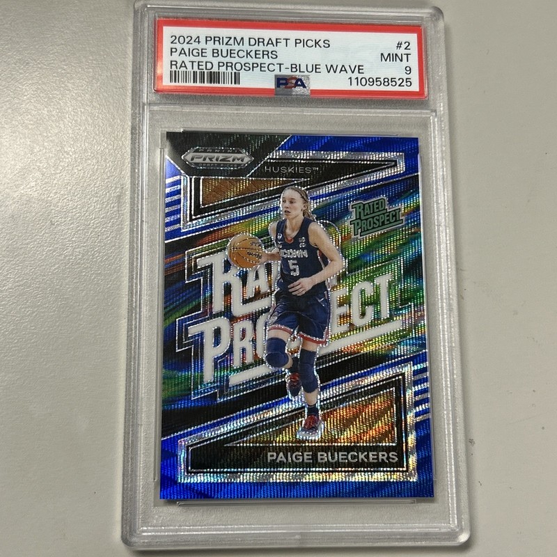 PAIGE  BUECKERS 2024 Blue Wave #2 Rated Prospect Prizm Draft Picks /249 PSA 9