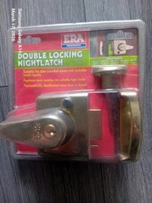 ERA brass finish double locking nightlatch 40mm backset 