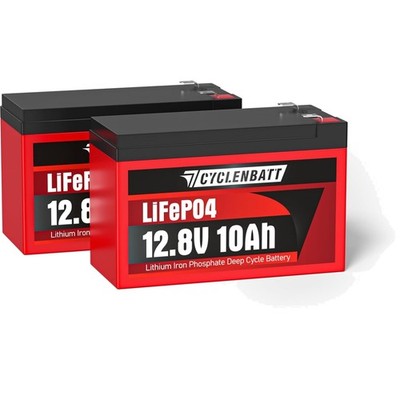 High-Performance 2 Pack 12V 10Ah Lithium Battery for Fish Finders & Power Wheels