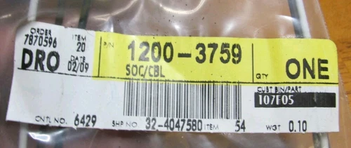 NOS GM 12003759 Tail Lamp Socket and Wire 2000-2002 Eldorado Express Savanna