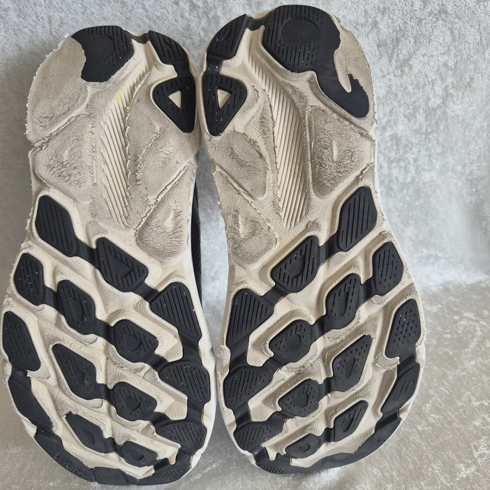 HOKA One One Clifton 9 Men’s Running Shoes Black White Mesh Lightweight ...