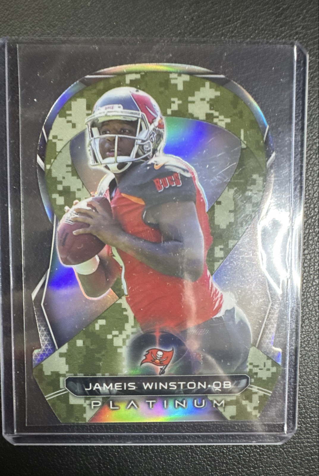 Jameis Winston Topps Platinum Camo Die-Cut Ribbon #JW Base