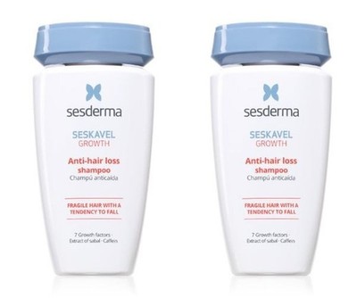 2er Pack Sesderma Seskavel Anti-Haarausfall Shampoo für frafiles Haar 250ml