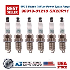 6PCS Denso Iridium Power Spark Plugs OEM 90919-01210 SK20R11 3297