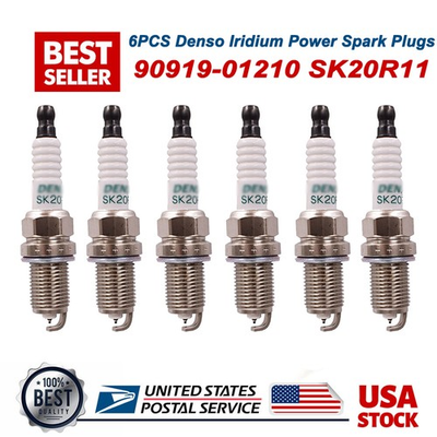 #ad 6PCS Denso Iridium Power Spark Plugs OEM 90919 01210 SK20R11 3297 $28.99