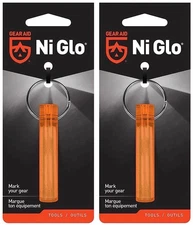 GEAR AID Ni Glo Gear Marker Keychain - Orange (2-Pack)