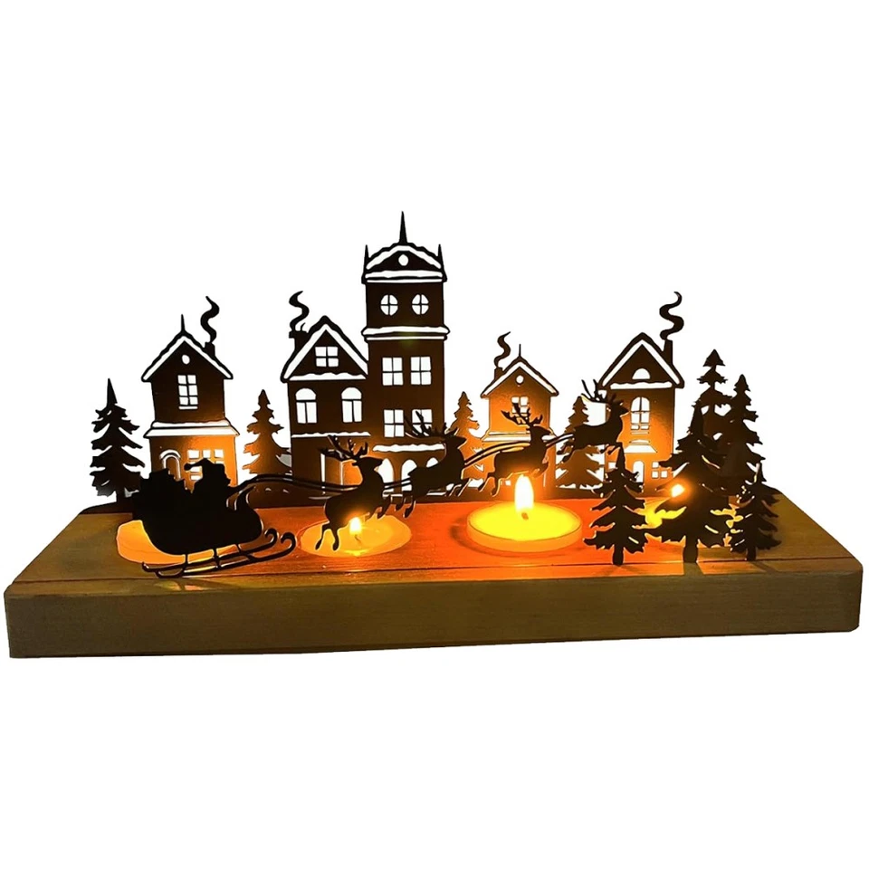 Adventskranz Teelichthalter, Kerzenständer Weihnachten Kerzentablett Metall NEU - Bild 4 von 4