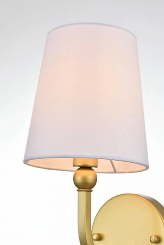 Elegant Lighting LD7322W6 Senna 12" Tall Bathroom Sconce - Brass - Picture 10 of 12