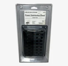 Blue Sea Systems 10127, Power Distribution Panel , 8 Position - 12V