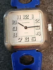 Vintage Lucerne Swiss Art Deco Square Watch 1...