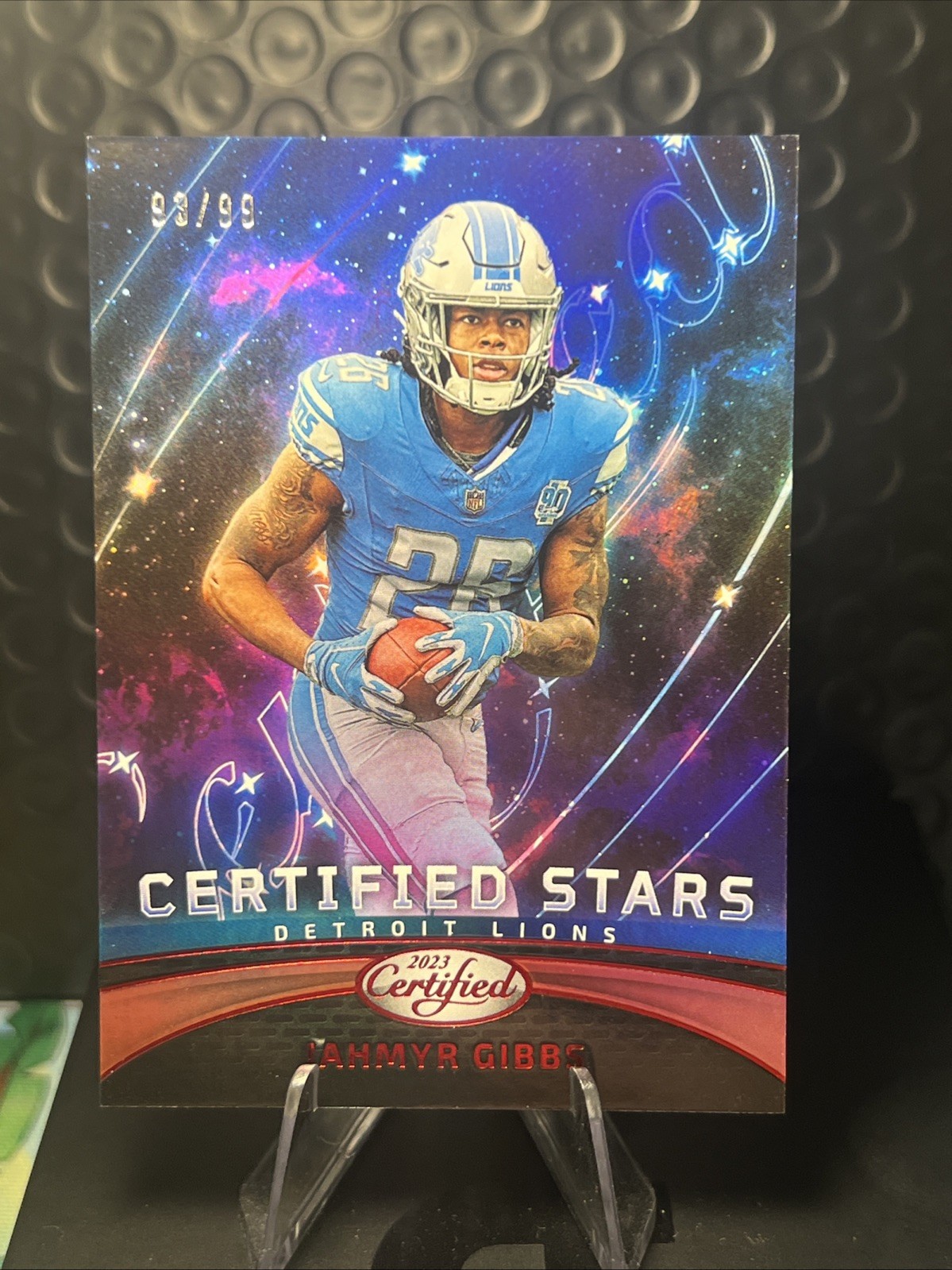 2023 Panini Certified - Certified Stars Jahmyr Gibbs #CS-16 Mirror Red /99 (RC)