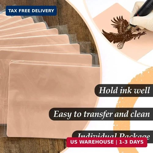 Yuelong 20Pcs Tattoo Practice Skins Blank Fake Skin for Tattoo Supplies image 3
