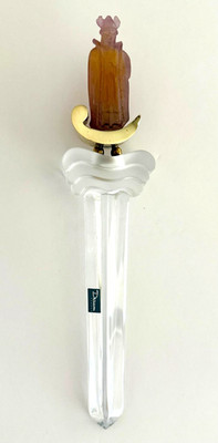DAUM PATE DE VERRE CRYSTAL DAGGER Signed Daum, France EUC
