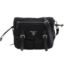 Prada Nylon Shoulder Bag Women Black One Size 824400