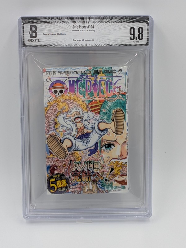BGS 9.8 ONE PIECE Vol.104 1st Edition Graded Manga Japanese Obi Dust jacket 9.8