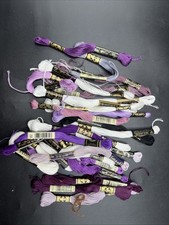Lot Of 25  DMC Floss Needlepoint Cross-stitch Thread Purple Theme Colors