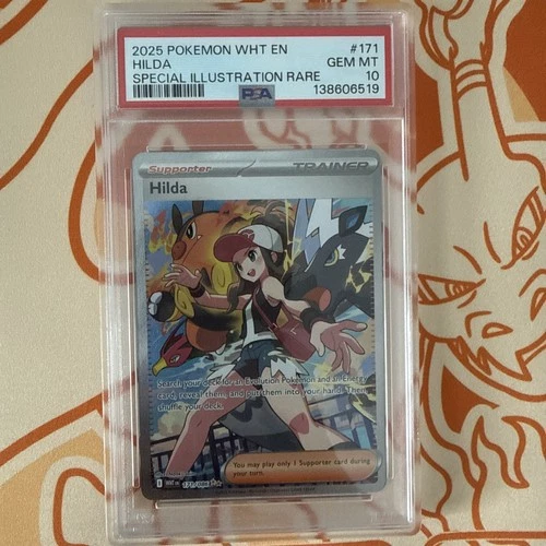 2025 POKEMON WHT EN-WHITE FLARE SPECIAL ILLUSTRATION RARE #171 HILDA PSA 10