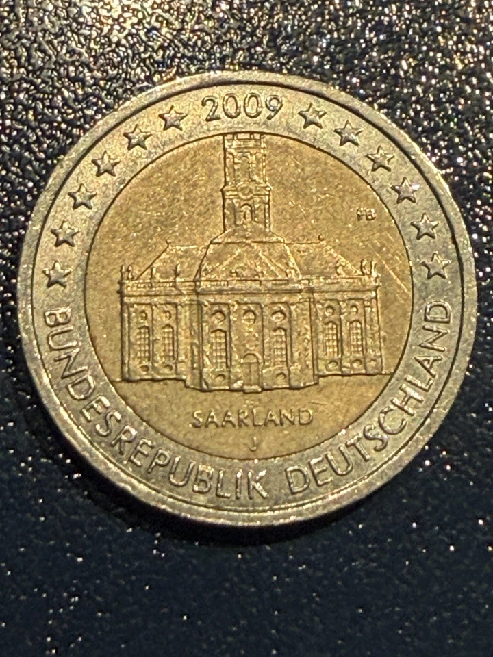 2 Euro Gedenkmünze PP Deutschland 2009 J Saarland - Ludwigskirche - Bild 1 von 2