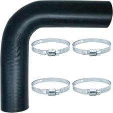 Gasoline Fuel Filler Neck Hose 2 inches Inside 90 degree 2" ID 15 7/8" Black
