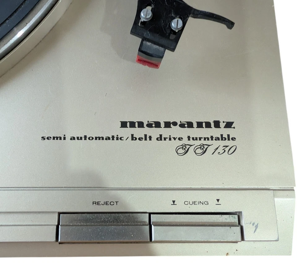 Tocadiscos DE COLECCIÓN MARANTZ TT-130 BELT-DRIVE Devolución Automática Funciona ¡Vinilo de Disco DORADO! Foto 3 de 4