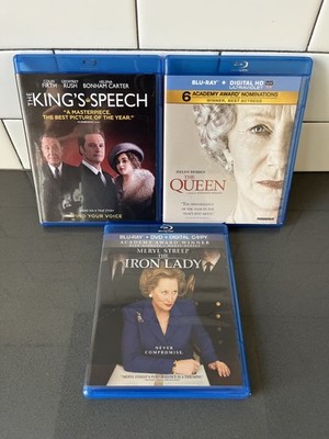 British Biography Collection 2006-2011 Mirren Streep Firth Lot of 3 Blu-rays