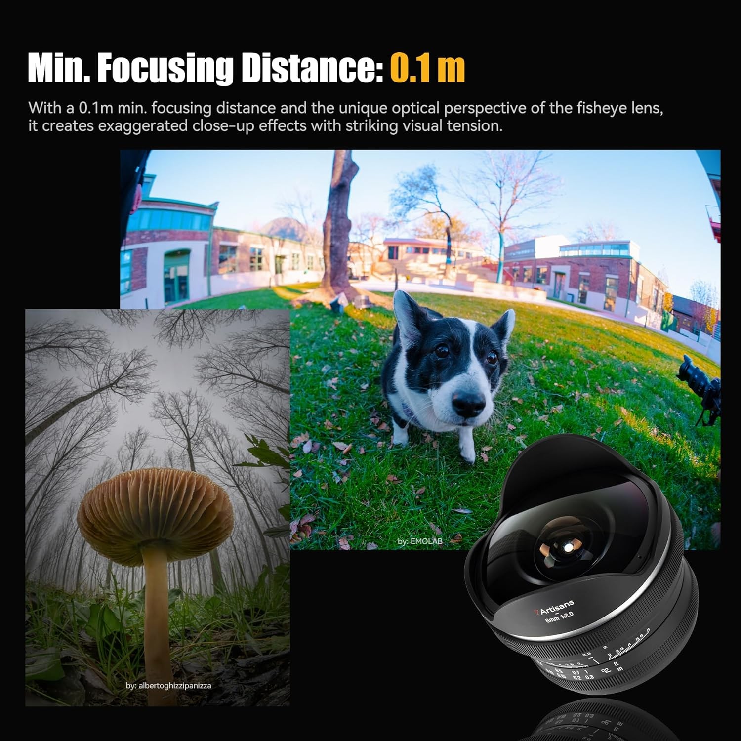 7artisans 6mm F2.0 APS-C 220° Ultra Wide Fisheye Lens fr E/ Z/ RF/ XF/ M43 Mount