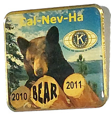 Kiwanis Inter. District Cal-Nev-Ha 2010-2011 (Bear) Lapel Pin